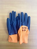 Перчатки с прорезин. ладонью KEDA зел/оранж D3 (10/600)